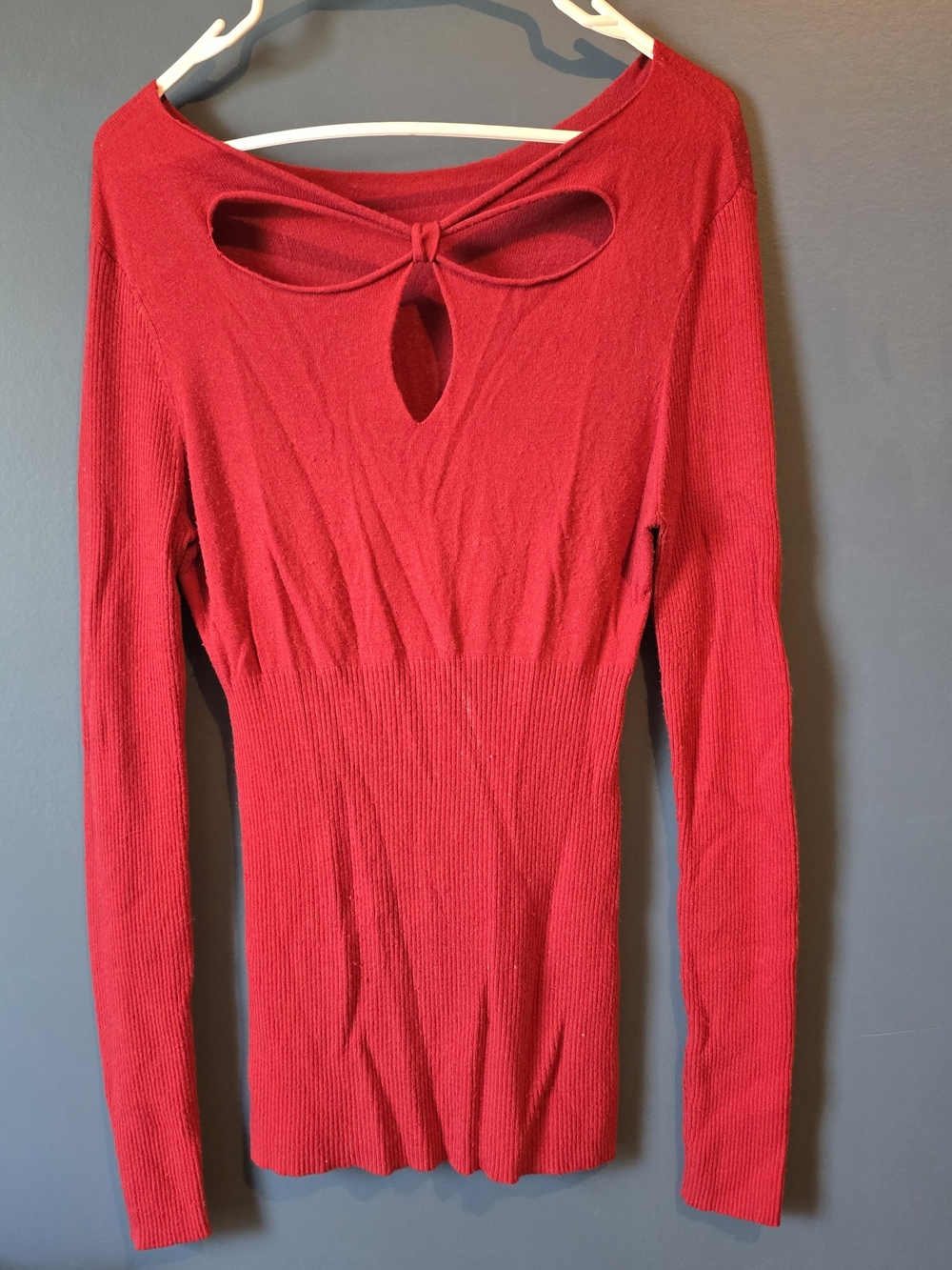 Nanette Lepore Long Sleeve Cutout Knit Top